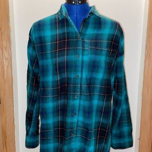 Boyfriend Fit Plaid Top